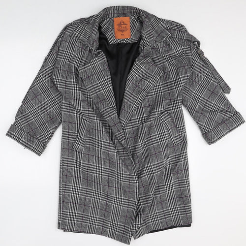 PINK Womens Grey Geometric Jacket Size 2XL