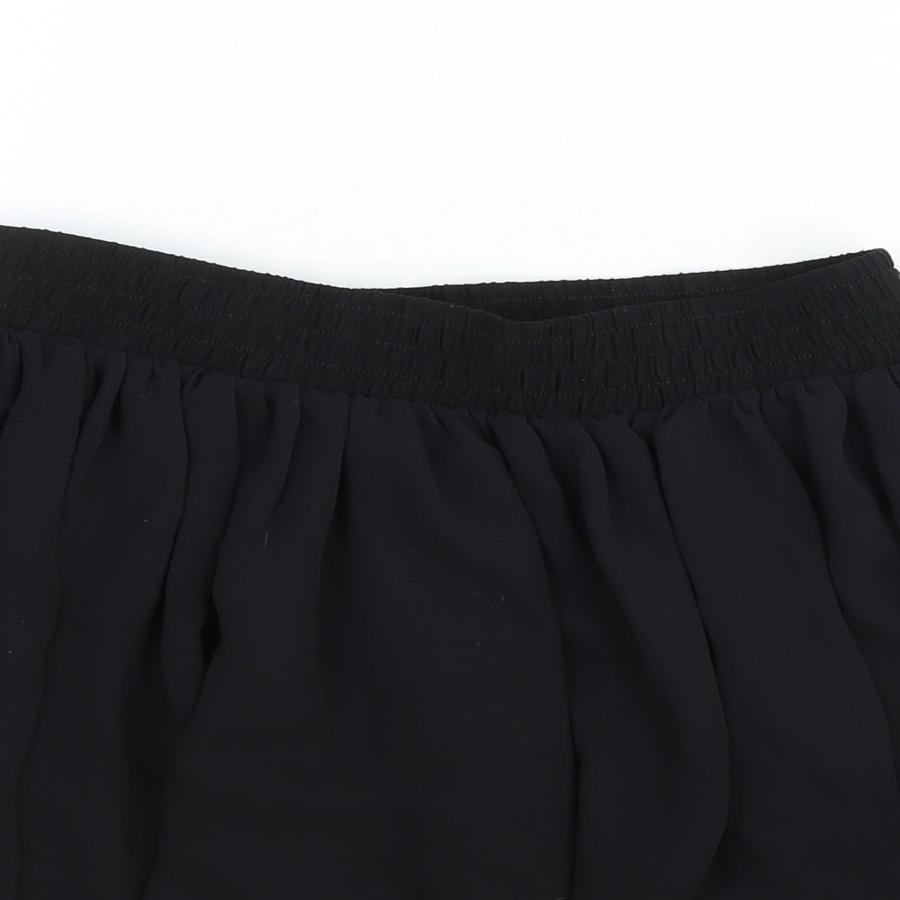 American Apparel Womens Black Viscose Skater Skirt Size XS - Elastic Waist
