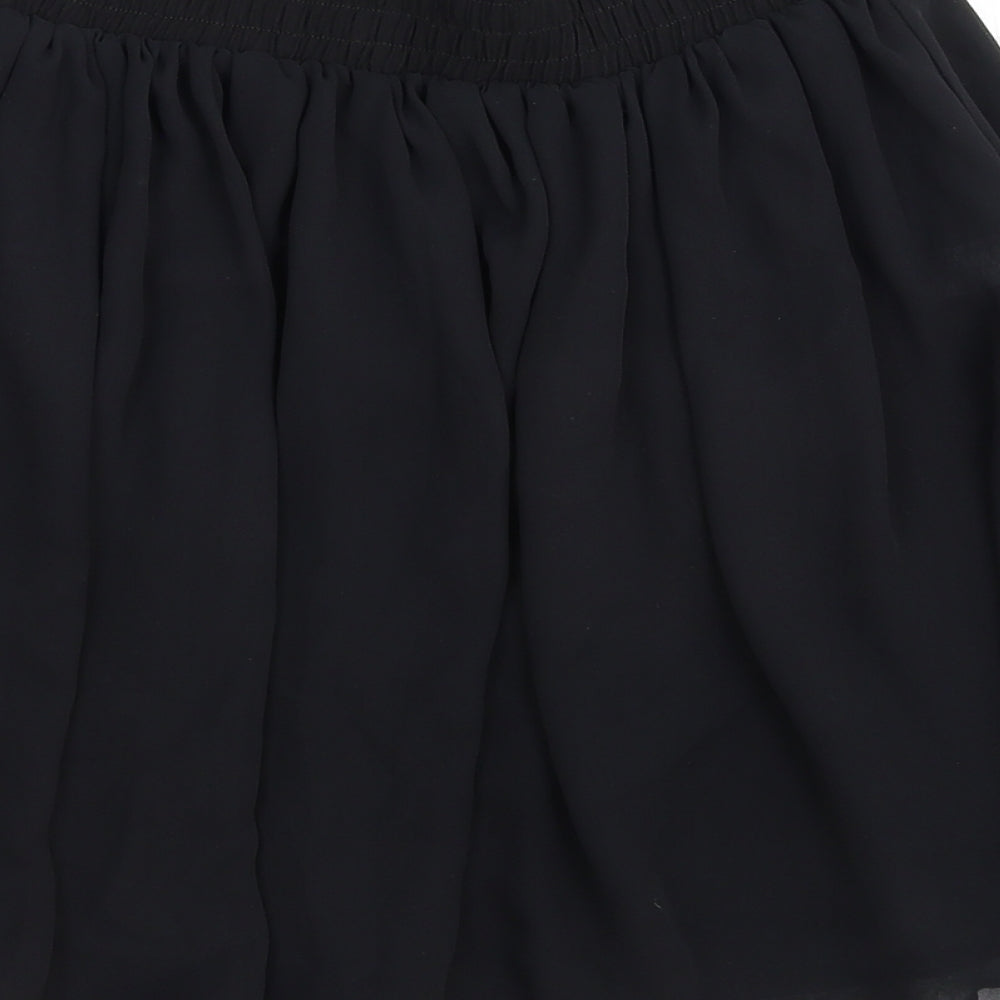 American Apparel Womens Black Viscose Skater Skirt Size XS - Elastic Waist