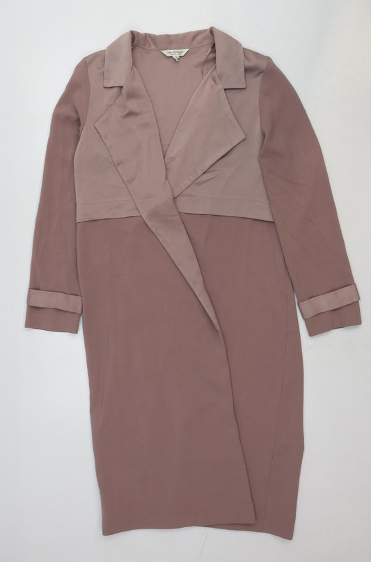 Miss Selfridge Womens Pink Polyester Jacket Size 8