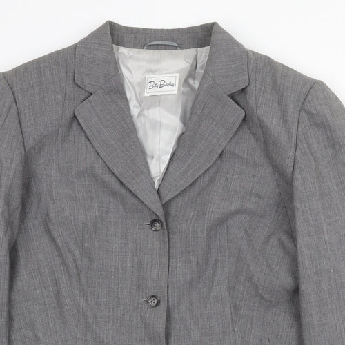 Betty Barclay Womens Grey Wool Jacket Suit Jacket Size L