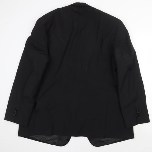 Skopes Mens Black Polyester Jacket Suit Jacket Size 50 Regular