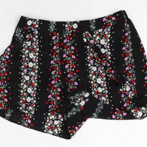 Matalan Womens Multicoloured Floral Polyester Hot Pants Shorts Size 8 Regular Pull On