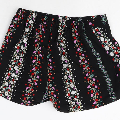 Matalan Womens Multicoloured Floral Polyester Hot Pants Shorts Size 8 Regular Pull On