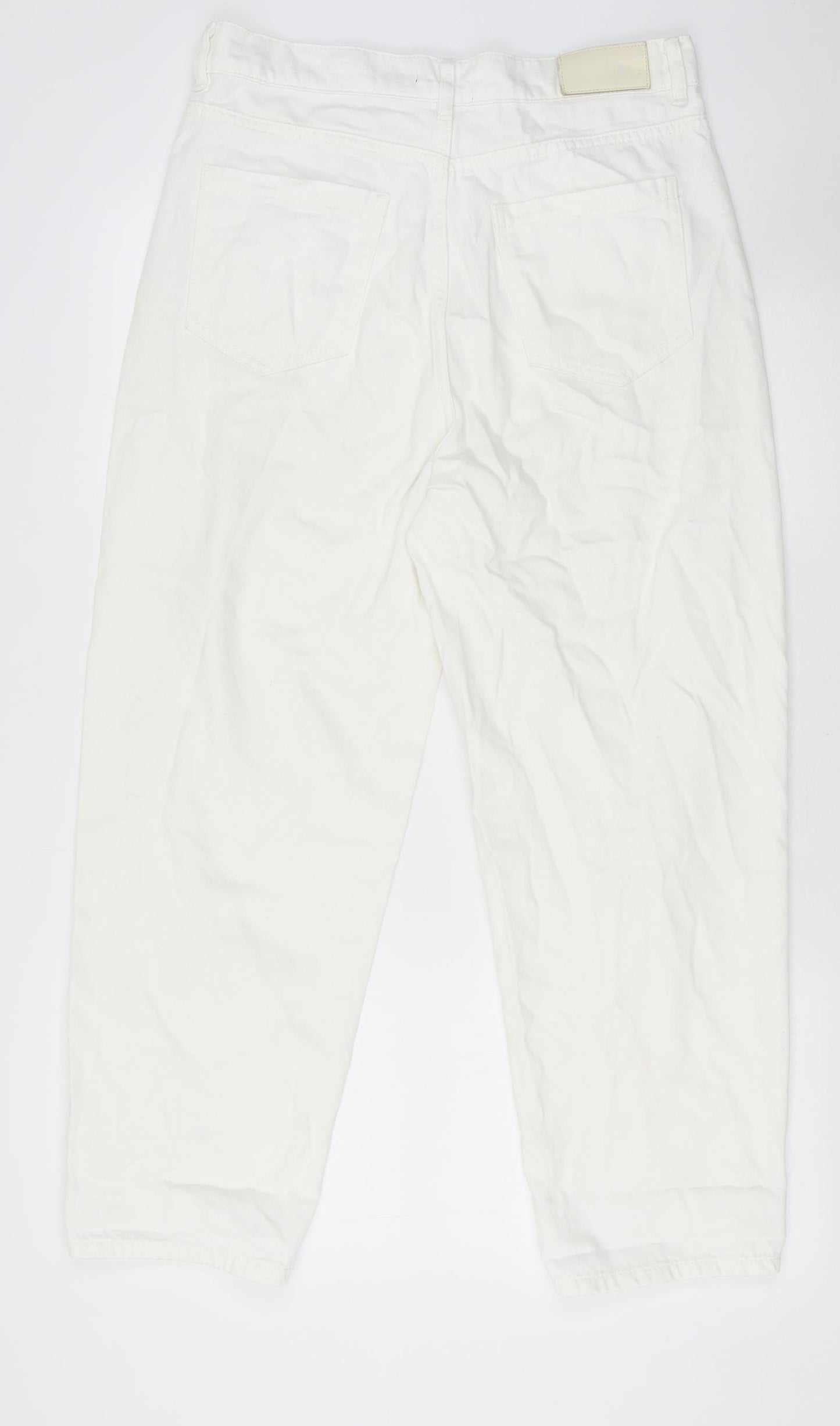 Whistles Womens White Cotton Straight Jeans Size 30 in Regular Zip