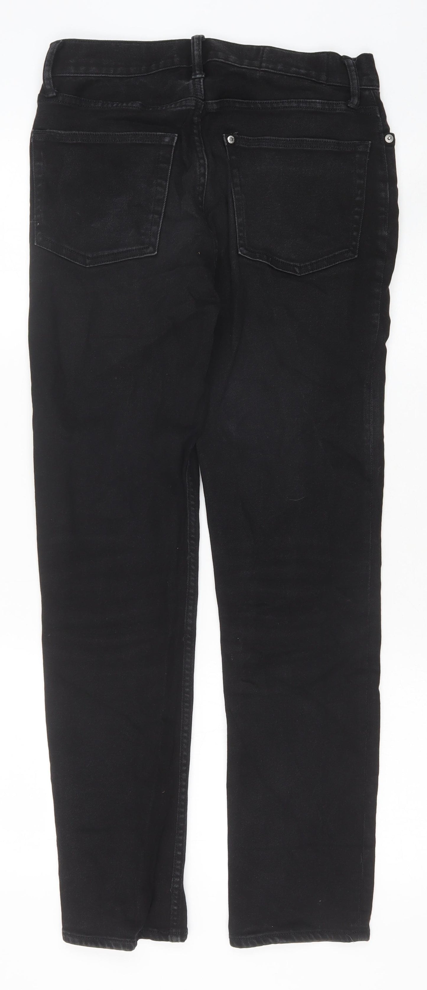 H&M Mens Black Cotton Skinny Jeans Size 28 in Slim Zip