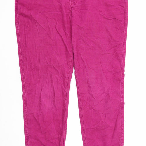 Gap Womens Pink Cotton Trousers Size 10 Regular Zip