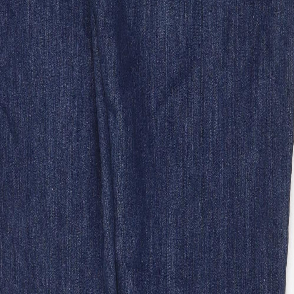 Denim & Co. Womens Blue Cotton Skinny Jeans Size 14 Regular Zip