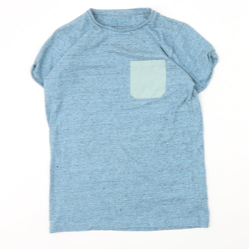 NEXT Boys Blue Cotton Basic T-Shirt Size 12 Years Crew Neck Pullover