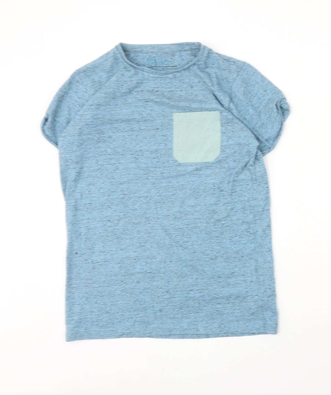 NEXT Boys Blue Cotton Basic T-Shirt Size 12 Years Crew Neck Pullover