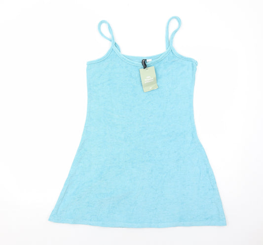 H&M Womens Blue Polyester Camisole Tank Size M Scoop Neck