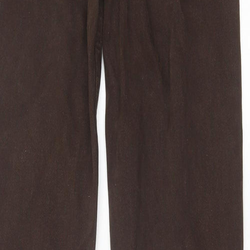 Zara Womens Brown Cotton Skinny Jeans Size 6 Slim Zip