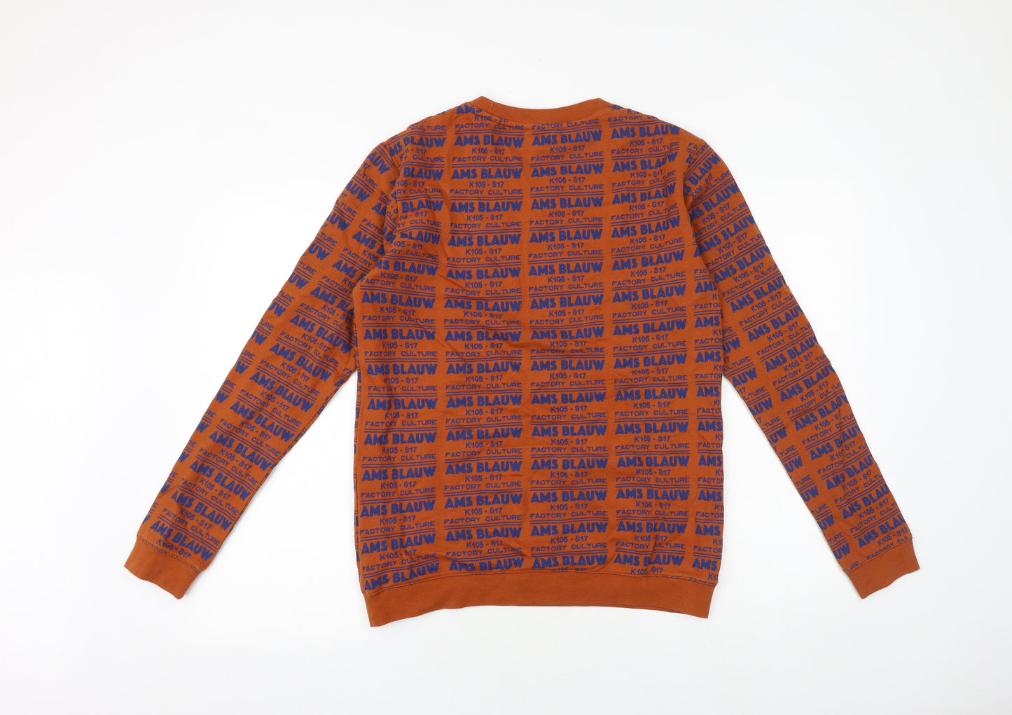 Scotch & Soda Womens Orange Cotton Pullover Sweatshirt Size 16 Pullover - Ams Blauw