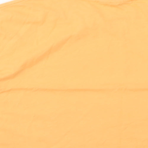 Disney Womens Orange Cotton Basic T-Shirt Size 2XL Crew Neck - Stitch