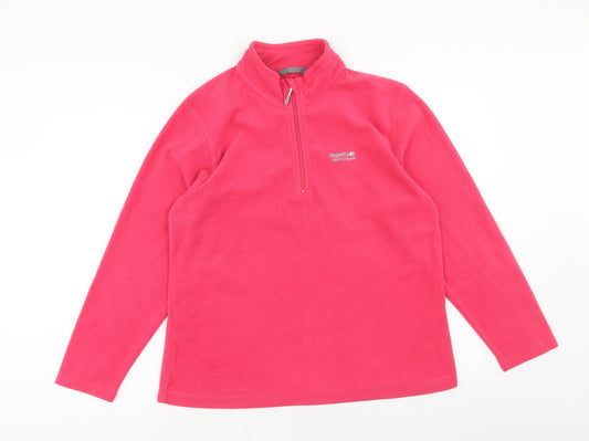 Regatta Womens Pink Polyester Pullover Sweatshirt Size 16 Zip