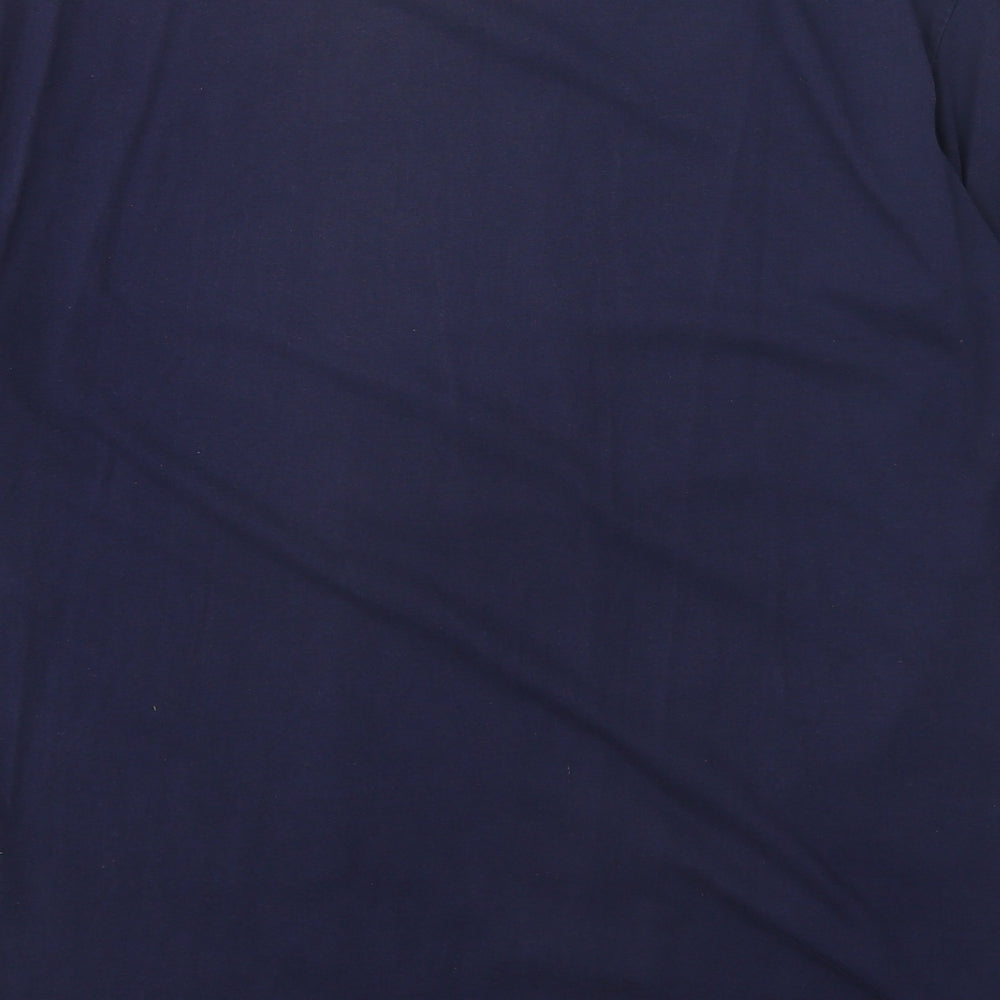 Peter Storm Mens Blue Cotton T-Shirt Size M Crew Neck Push Lock - Alpine