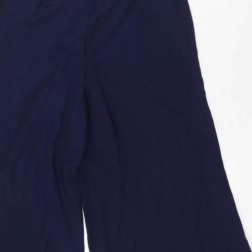 New Look Womens Blue Polyester Trousers Size 12 Regular Zip