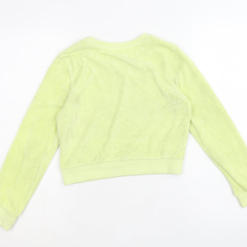 M&Co Girls Green Cotton Pullover Sweatshirt Size 8-9 Years Pullover