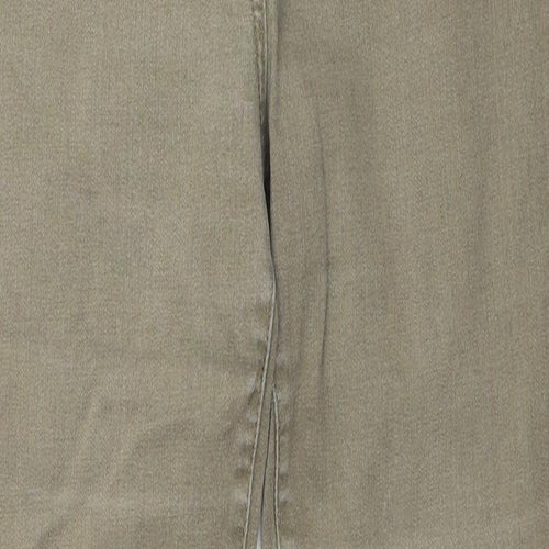 Marks and Spencer Womens Brown Cotton Straight Jeans Size 12 Regular Zip