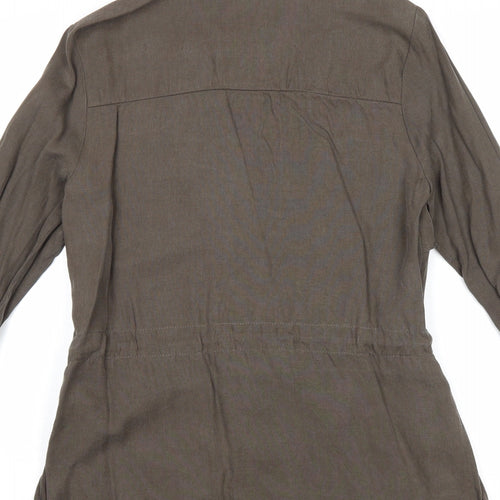 River Island Womens Brown Lyocell Jacket Size 8 Zip