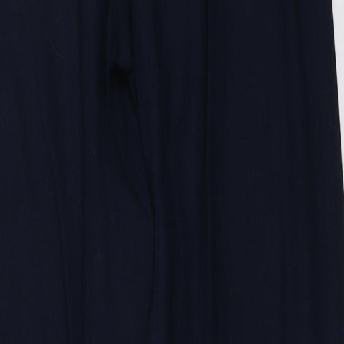 Debenhams Womens Blue Viscose Trousers Size 14 L30 in Regular Button