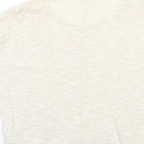 New Look Womens Ivory Crew Neck Cotton Pullover Jumper Size 12 Pullover