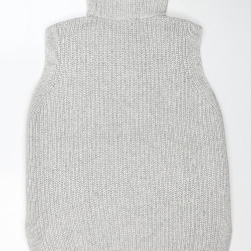 Marks and Spencer Womens Grey Roll Neck Polyester Vest Jumper Size M