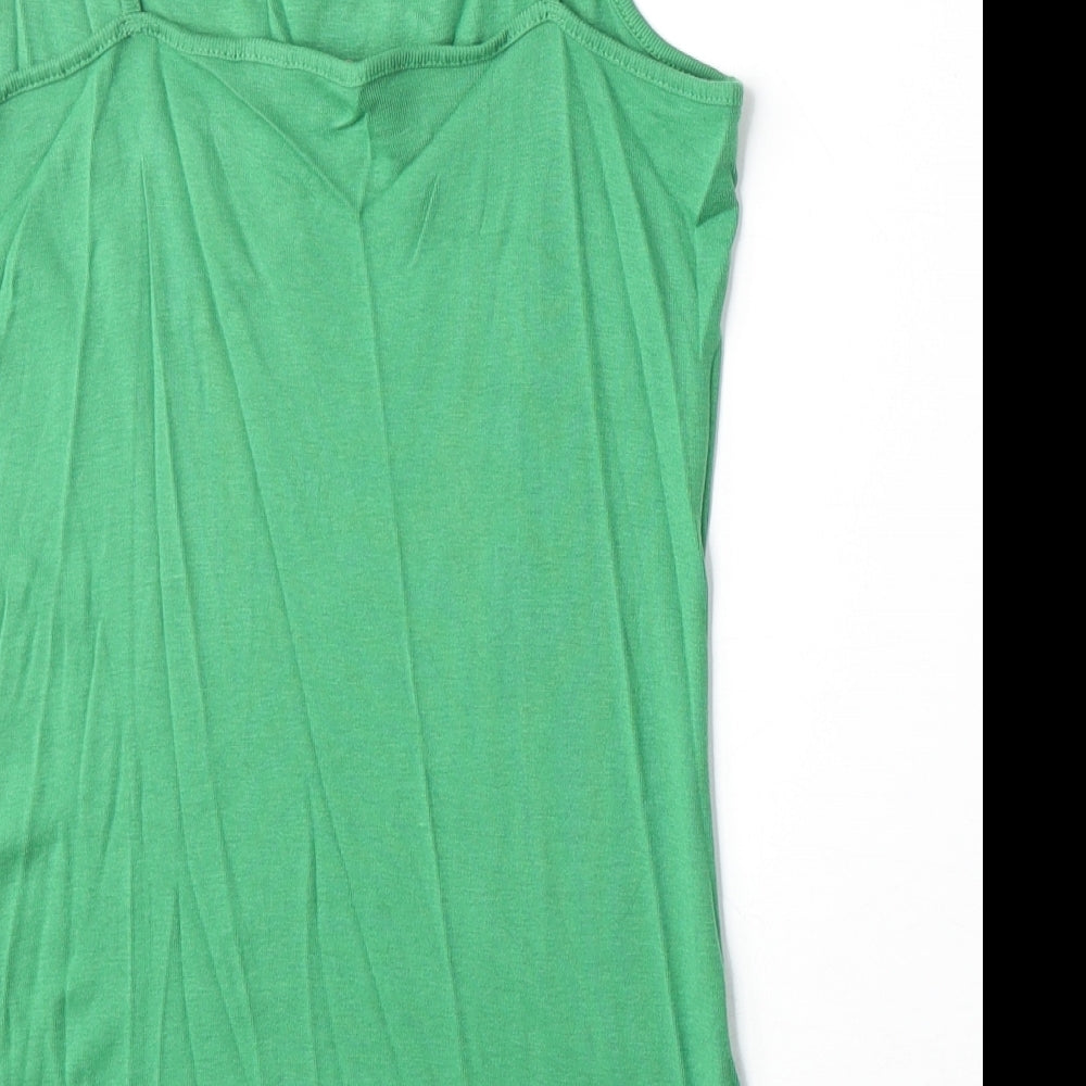 TU Womens Green Cotton Camisole Tank Size 14 V-Neck