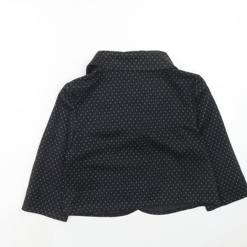 Minuet Womens Black Acrylic Jacket Blazer Size 14 Button