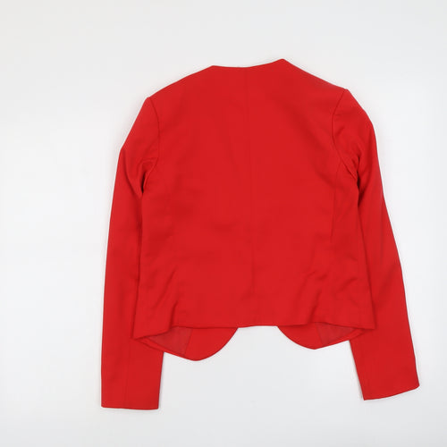 H&M Womens Red Jacket Blazer Size 10