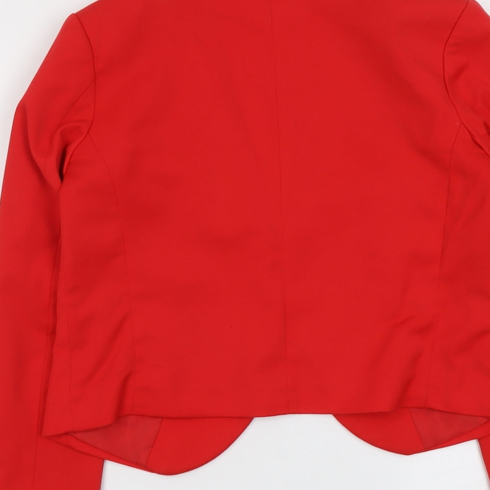 H&M Womens Red Jacket Blazer Size 10