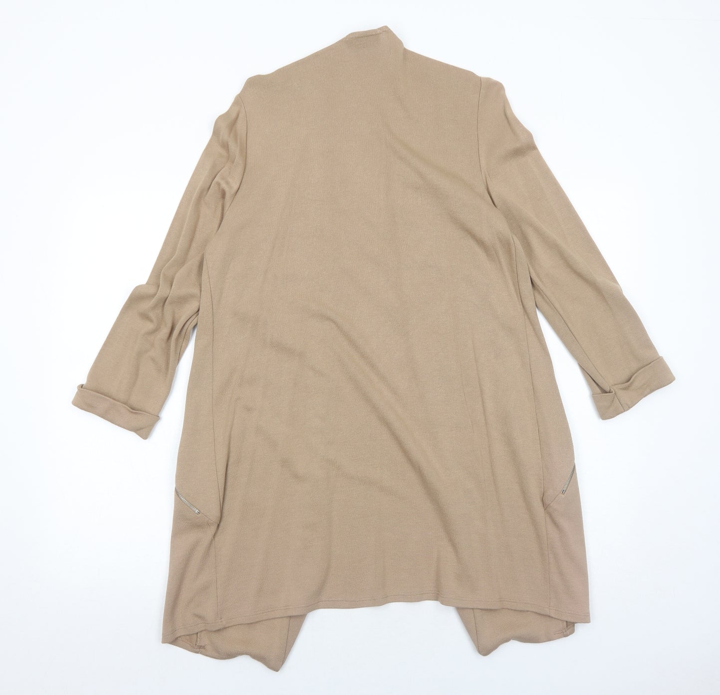 Wallis Womens Brown Polyester Jacket Coatigan Size M