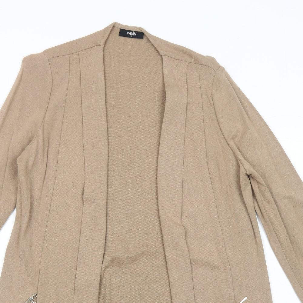 Wallis Womens Brown Polyester Jacket Coatigan Size M