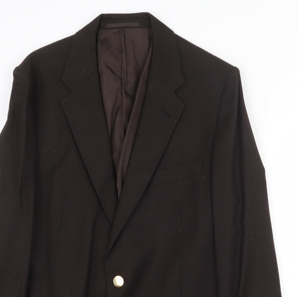 St Michael Mens Brown Wool Jacket Suit Jacket Size 42 Regular