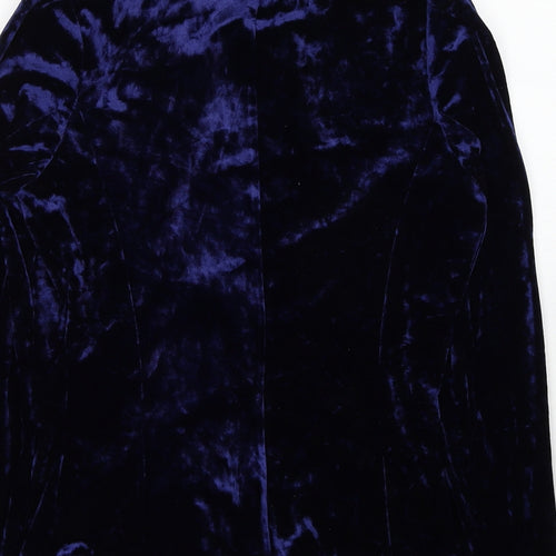 Avon Womens Blue Polyester Jacket Blazer Size 10 - Size 10-12