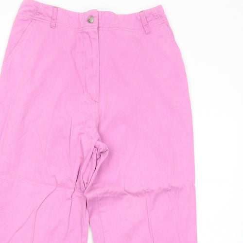 Chatham Womens Pink Cotton Trousers Size 14 Regular Zip
