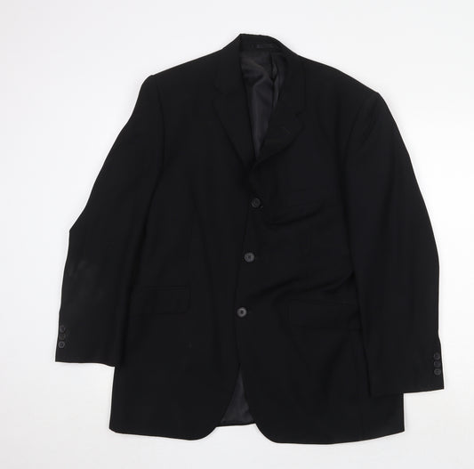 Burton Mens Black Polyester Jacket Suit Jacket Size 40 Regular