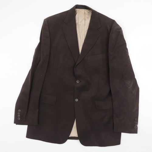 Marks and Spencer Mens Brown Cotton Jacket Blazer Size 42 Regular