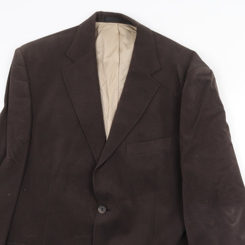 Marks and Spencer Mens Brown Cotton Jacket Blazer Size 42 Regular