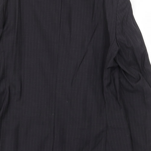 Scott & Taylor Mens Grey Striped Wool Jacket Suit Jacket Size 42 Regular