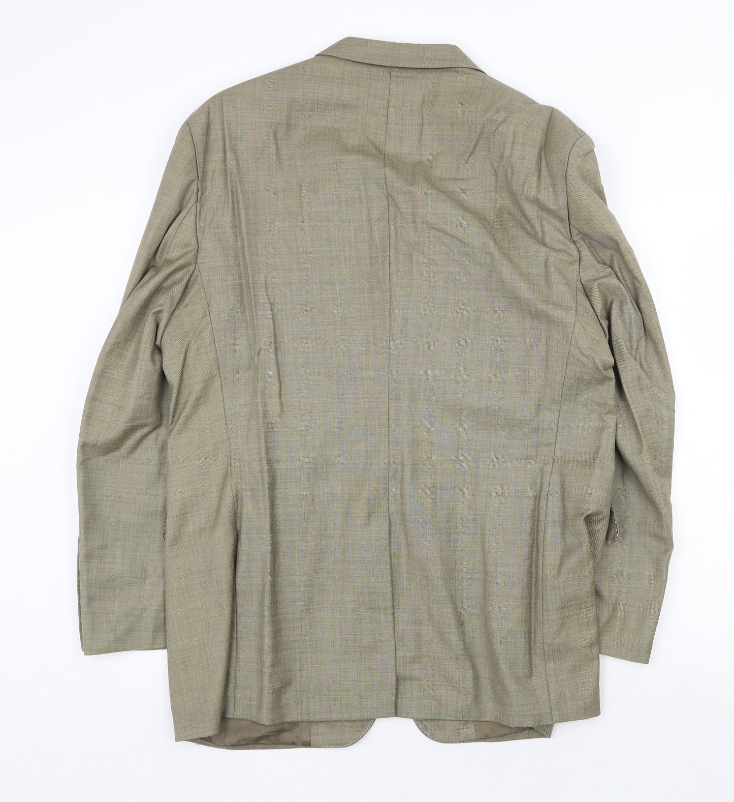 Rochas Mens Green Wool Jacket Suit Jacket Size 42 Regular