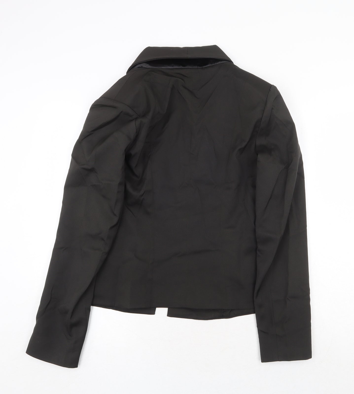 PRETTYLITTLETHING Womens Black Jacket Blazer Size 12 Hook & Eye