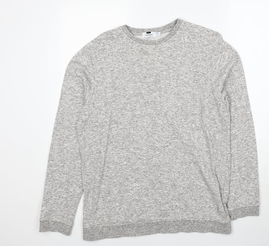 Topman Mens Grey Cotton Pullover Sweatshirt Size S