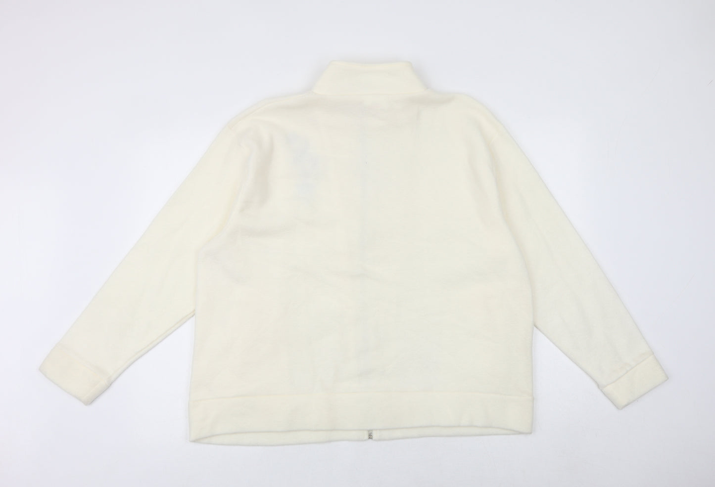 Anne de Lancey Womens Ivory Polyester Jacket Size L Zip