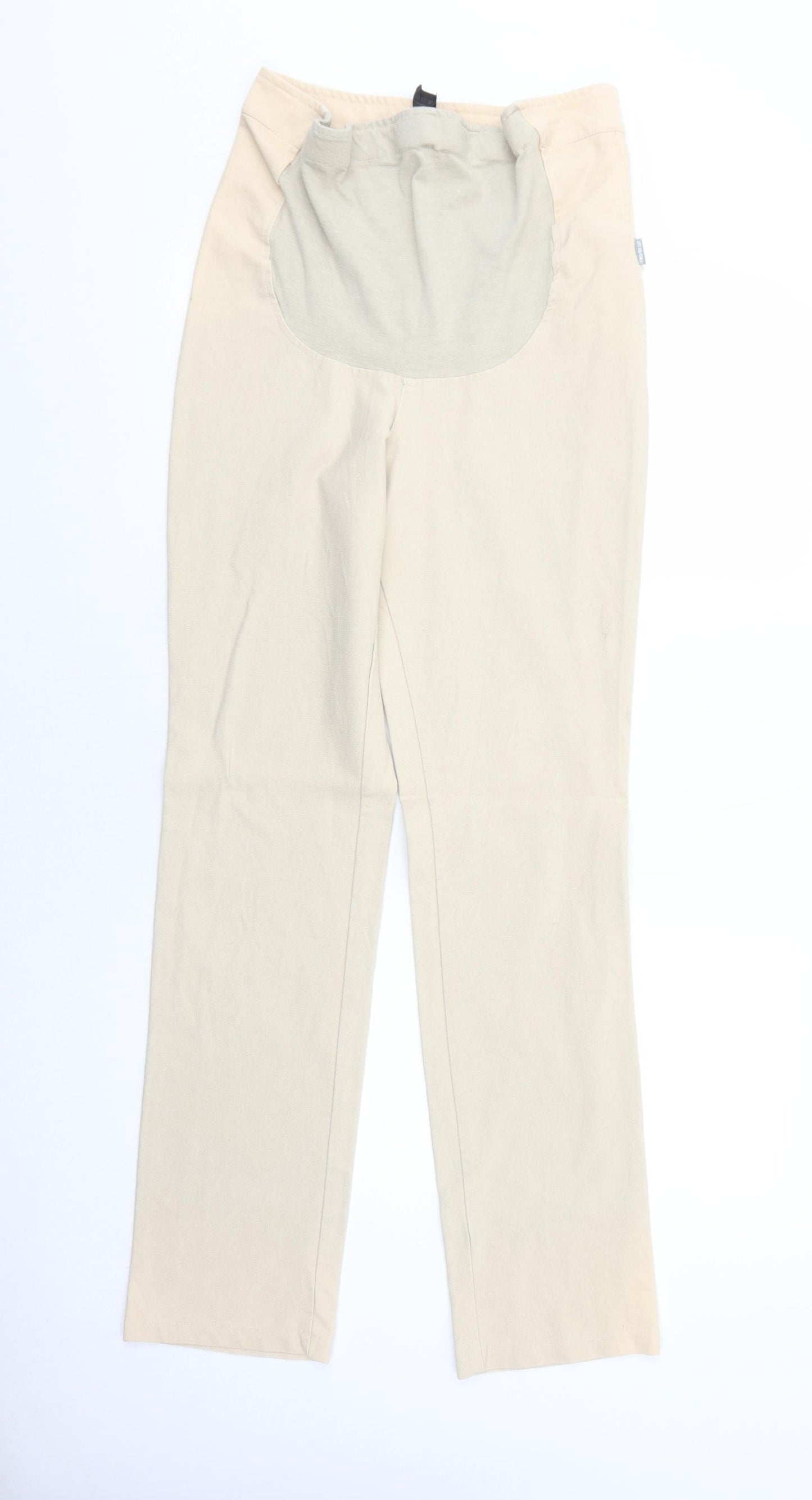 Two of Us Womens Beige Cotton Trousers Size M Regular