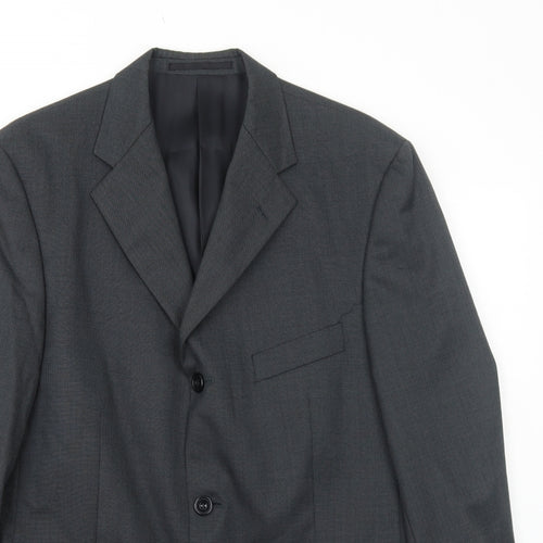 Scott & Taylor Mens Grey Polyester Jacket Suit Jacket Size 44 Regular