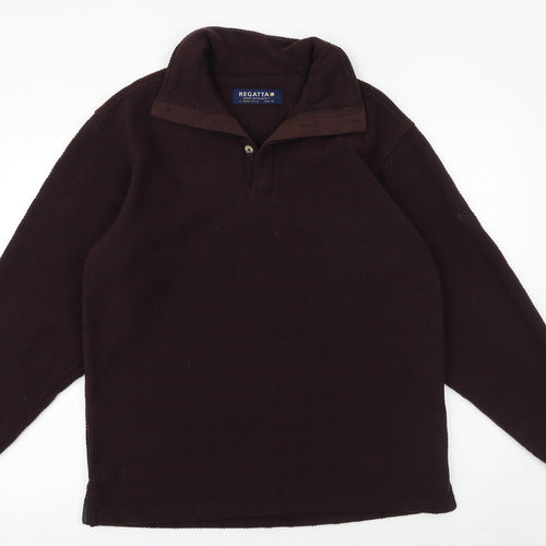 Regatta Womens Brown Polyester Pullover Sweatshirt Size 16 Button
