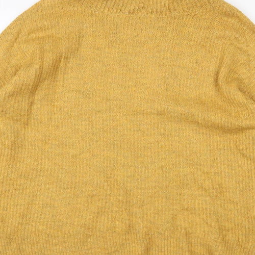 New Look Womens Yellow Roll Neck Acrylic Pullover Jumper Size L
