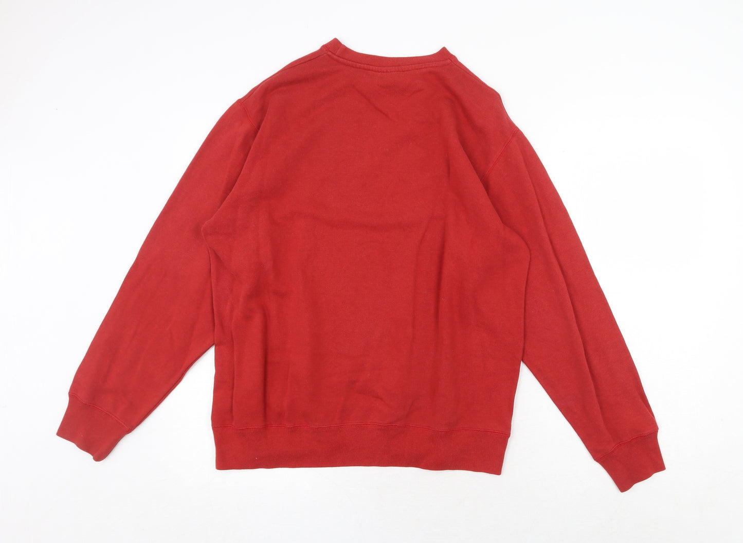 Courir Mens Red Cotton Pullover Sweatshirt Size S