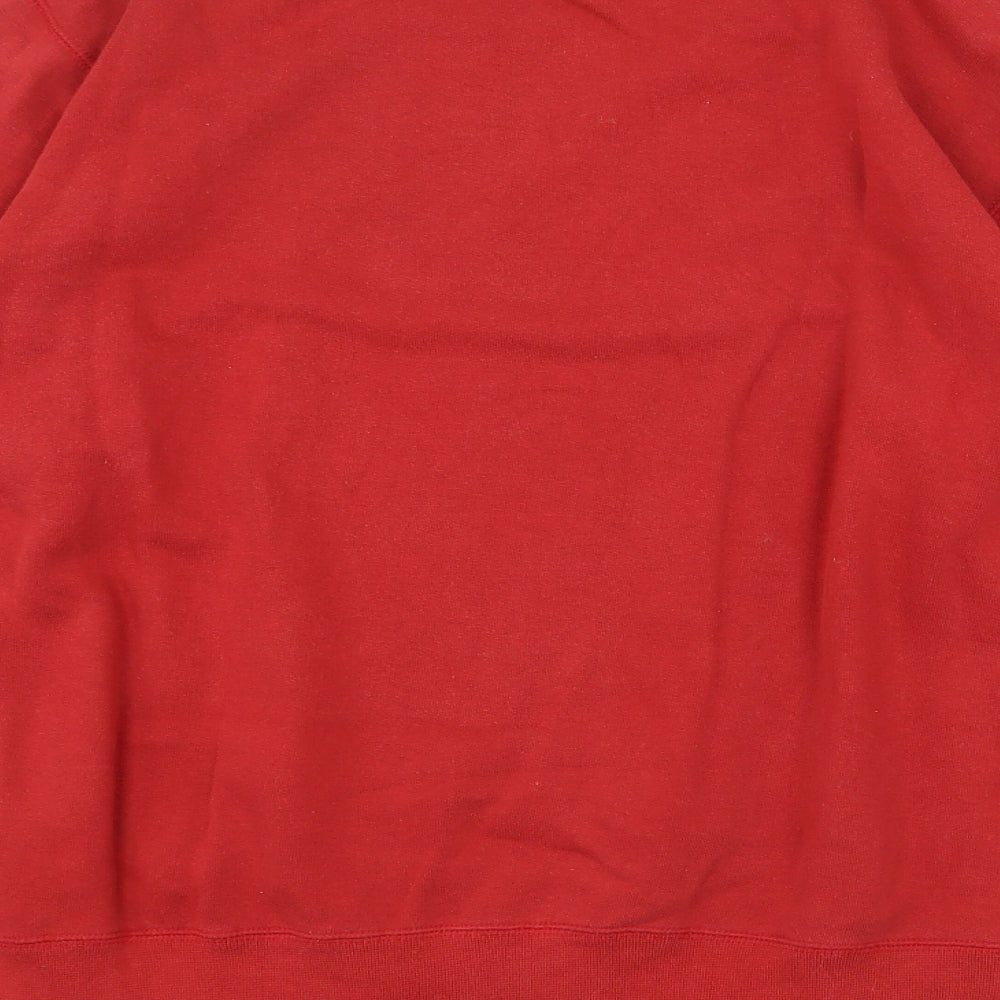 Courir Mens Red Cotton Pullover Sweatshirt Size S